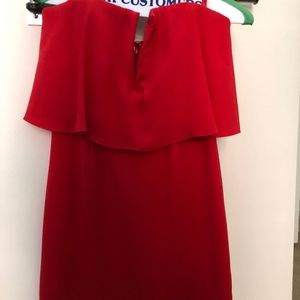 BCBG Red Strapless Mini Dress